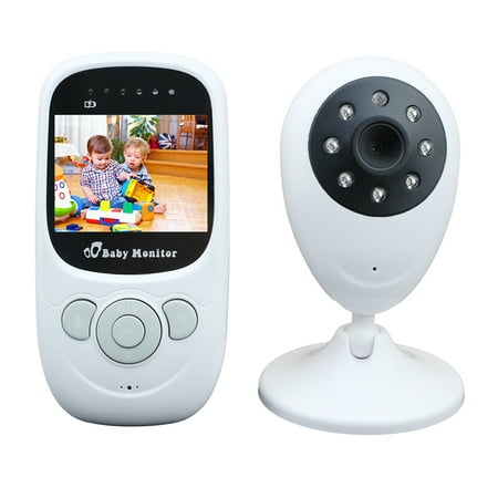 Monitor, Wireless Video Baby Monitor Digital LCD Screen Night Vision Camera Audio Two-Way Talk Temperature Monitoring Lullabies Long Range and High Capacity