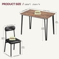 thumbnail image 4 of Ourlova 4-Piece Dining Table Set For Small Spaces-Apartment Size Kitchen Table With Chairs-Space Saving Modern Design-For Breakfast Nook, 4 of 7