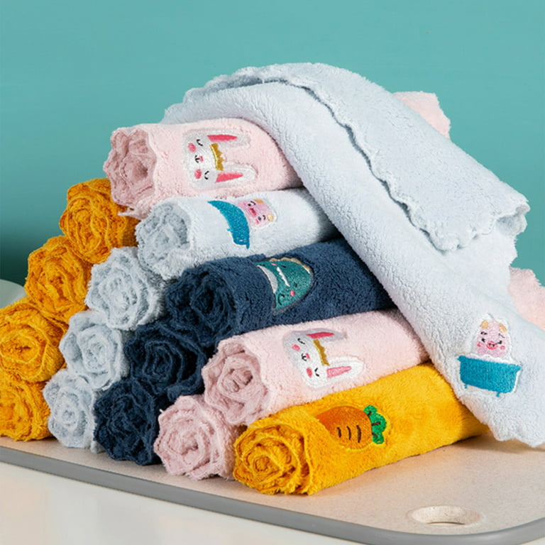 2pcs Kitchen Dish Washing Towel Micro Fiber Cleaning Cloth Rags