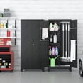 thumbnail image 2 of Metal Storage Cabinet with Lock, 71" Garage Storage Cabinet with Hanging Rod & S-Hooks, Large Storage Cabinet, Locking Tool Cabinet Utility Closet, Black, 2 of 7