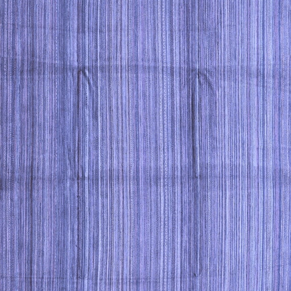 Ahgly Company Machine Washable Indoor Square Abstract Blue Modern Area Rugs, 4' Square