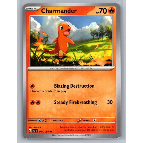 Collectible Charmander #7/91 2024 Paldean Fates Pokemon TCG Trading Card