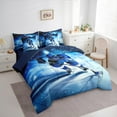 thumbnail image 4 of Manfei Hockey Sport 7-Piece Twin Bedding Sets,Ball Game Gaming Bedding Comforter Set,White Blue Sheet Sets For Boys Teens,Ultra Soft Home Decor Reversible, 4 of 9