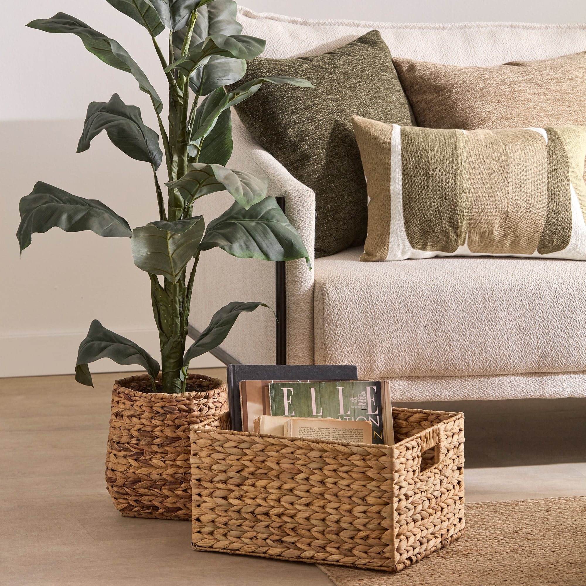 Bouclair Medium Hyacinth Basket, BOUCLAIR MED HYACINTH BASK