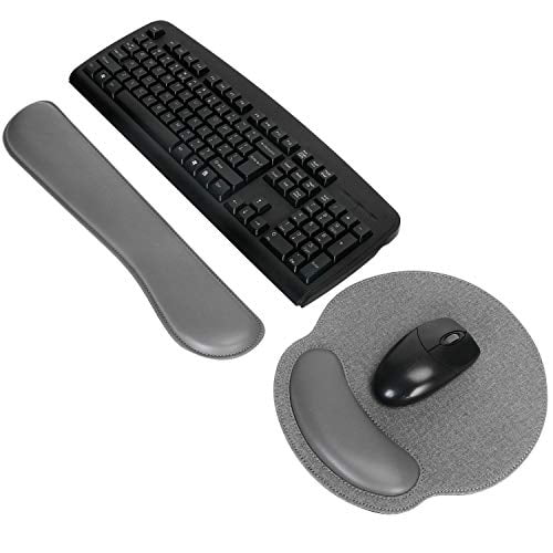 RICHEN Repose-poignet pour clavier et tapis de souris avec repose-poignet,  ensemble de mousse à mémoire de forme pour ordinateur/ordinateur  portable/Mac, jeux et bureau, 