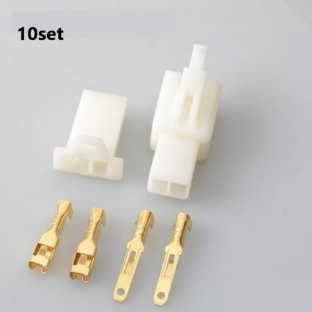 

RANMEI 10 Sets of 2.8mm Motorcycle Male and Female Terminal Car Connector 2/3/4/6/9Pin