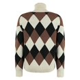 thumbnail image 2 of Vedolay Women's Sweaters Womens 2023 Casual Turtleneck Long Sleeve Striped Loose Pullover Sweater,A S, 2 of 5