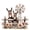 Brown White, variant on Homewish Watercolor Donkey Pair Windmill Print Zipper Twin Comforter Sets with Fitted Sheet and 2 Pillowcases,Country Farm Zipper Bedding Set For Kids Boys And Girls,Reversible,4-Piece