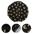 thumbnail image 3 of Unique Bargains Women Gold Butterfly Shower Cap 3 Pcs Black Butterfly, 3 of 3