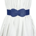 thumbnail image 6 of DARING DIVA Women's Interlock Faux Leather Elastic Buckle Belt 37"x49" Blue, 6 of 8
