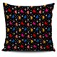 thumbnail image 1 of Funda de cojín con estampado de cuervos de colores, 1 of 5