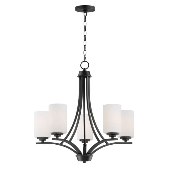 Maxim Deven 20035SWBK Traditional Chandelier Light Fixture - Black