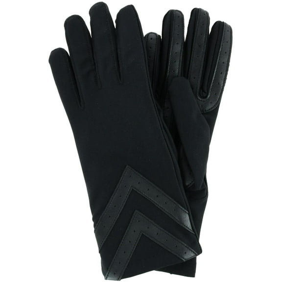 Isotoner Touchscreen Chevron Winter Gloves with Fleece Lining (Women)