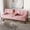 Pink, variant on Walsunny Convertible Futon Sofa Bed, Foldable Futon Sleeper Sofa Bed with 2 Cup Holders, Folding Loveseat Recliner with 3-Angle Adjustment Modern Couch for Living Room, Small Space, Black
