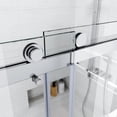 thumbnail image 5 of Seetaras Frameless Shower Sliding Bathtub Door, 56"-60" W, 62" H, Heavyduty Stainless Steel Hardwares, Tempered Glass Bypass Tub Doors with 3/8"(10mm) Thick Clear Tempered Glass,2 Rectangle Handles, 5 of 6