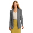thumbnail image 1 of Port Authority LSW289 Ladies Cardigan Sweater - Medium Heather Grey - 2X-Large, 1 of 2