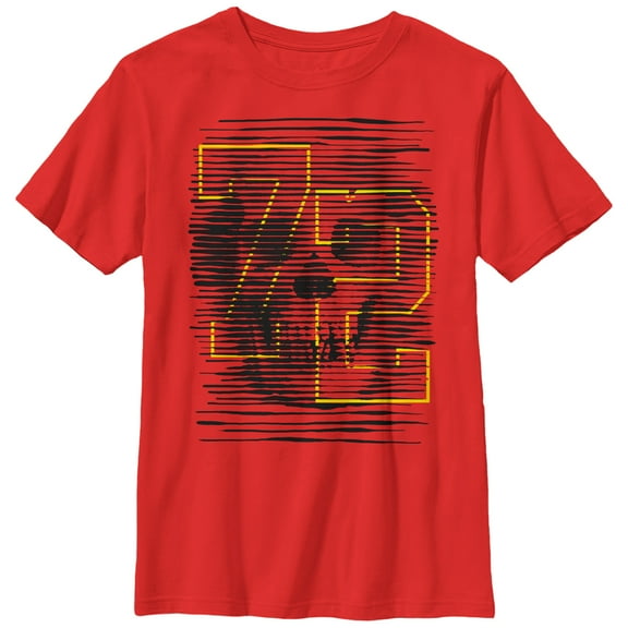 Boy's Lost Gods 7Skull  Graphic Tee Red Medium