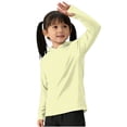 thumbnail image 6 of MKOSPLRT Daily Wear Kids UV Hoodie UPF 50+ Long Sleeve Sun Shirt with Thumb Holes Striped Tops Comfortable for School Play 5-15 Years Yellow 7-8 Years, 6 of 6