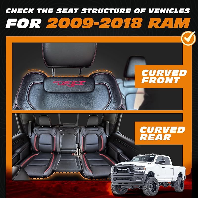 Seat Covers for 2007-2013 & 2019-2025 Chevy Silverado/GMC Sierra 1500 Crew Cab & 2020-2025 Chevrolet/GMC 2500HD/3500HD|Full Set for Truck |Front & Rear, Black