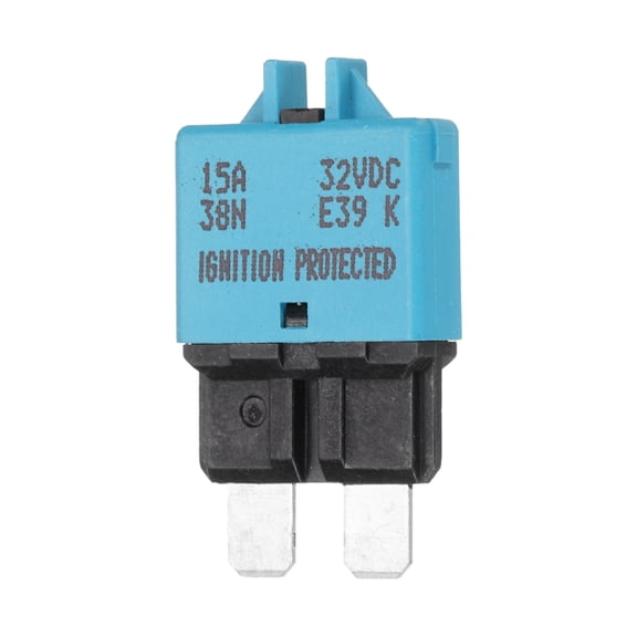 1 Pack 32V DC 15A Blue ATC/ATO Manual Mini Resettable Fuse for Car