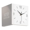 thumbnail image 1 of DOLITY Corner Clock Angle Corner Clock Outdoor Wall Clock for Bedroom Kitchen Patio White, 1 of 9