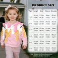 thumbnail image 2 of Xixirimido Ice Cream Pink Print Toddler Girls Sweatshirt Crewneck Pullover Long Sleeve Tops Blouse Graphic Sweater T-Shirt Fall Winter Clothes Ruffle Shoulder, for 7-8Y, 2 of 7