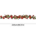 thumbnail image 3 of Flower Garland, Artificial Rose Floral Vines Hanging Spring Flower Garland for Wall Backdrop Wedding Arch Tea Party Door Mantle Decoration （Red）, 3 of 6