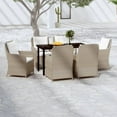thumbnail image 1 of vidaXL 7 Piece Garden Dining Set Brown, 1 of 5