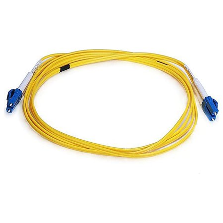 UPC: 0844660062011 | Monoprice 2 m LC to LC Single Mode Duplex Fiber Optic Cable Yellow 106201