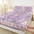 thumbnail image 4 of Erosebridal Hippie Mandala Full Size Sheets, Bohemian Floral Bed Sheets, Purple, 4 Pieces 1 Flat Sheet, 1 Fitted Sheet and 2 Pillowcases, 4 of 5