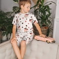 thumbnail image 4 of Balery Milk Tea Conjunto de Pijama Infantil de Manga Corta con Estampado – Ropa de Dormir de Algodón Suave-Medium, 4 of 6