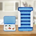 thumbnail image 2 of Cajón organizador portátil Zhivalor de 7 capas caja de almacenamiento de medicamentos 42 rejillas color azul, 2 of 8