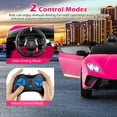 thumbnail image 4 of Costway 4WD 2-Seater Ride on Car, Licensed Lamborghini Kids’ Vehicles with Remote Control Pink, 4 of 10