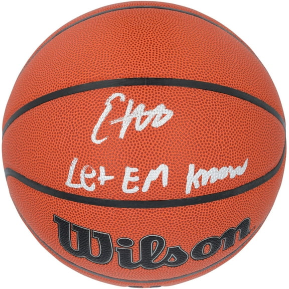 Evan Mobley Cleveland Cavaliers Autographed Wilson Authentic Series Indoor/Outdoor Basketball with "Let Em Know" Inscription - Fanatics Authentic Certified