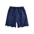 thumbnail image 1 of Seyurigaoka Toddlers Baby Girls Summer Sweet Casual Shorts, Hollow Flower Pattern Elastic Waist Lace Short Trousers, 1 of 8