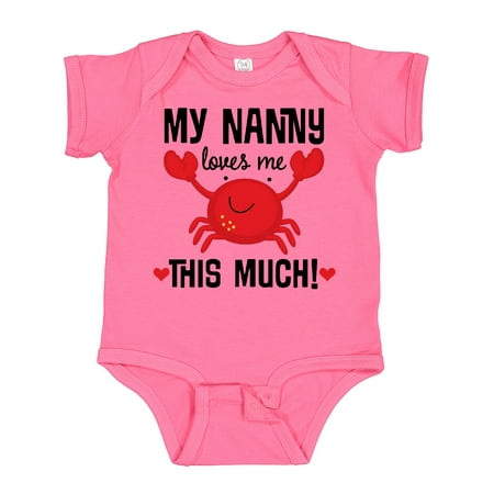 

Inktastic Nanny Loves Me Grandson Boys or Girls Baby Bodysuit