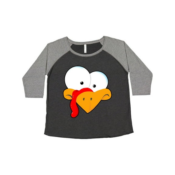 Inktastic Thanksgiving Goofball Turkey Face Women's Plus Size T-Shirt