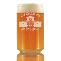 Bevvee Beer Can Pint Glass 16 oz Rather Be At Barn Gifts for Farmhouse Enthusiasts Beer Glasses