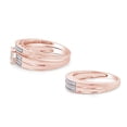 thumbnail image 2 of AFFY White Natural Diamond Micro-Pave Engagement & Wedding Trio Bridal Ring Set In 14k Rose Gold Over Sterling Silver (0.23 Cttw), 2 of 6