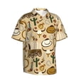 thumbnail image 2 of Bixox Men's Hawaiian Shirts Men's Wild West Cowboy Print Short-Sleeve Shirt-3X-Large, 2 of 8