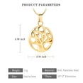 thumbnail image 2 of Stainless Steel Tree of Life Cremation Urn Pendant Memory Necklace for Cremation Ashes Keepsake Memorial Jewelry, 2 of 6
