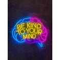 thumbnail image 2 of Craftnamesign Be Kind To Your Mind Neon Sign, Bedroom Girlcave Decor, 2 of 3