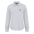 thumbnail image 2 of Women's Cutter & Buck White Los Angeles Chargers  Advantage Eco Soft Pique Tri-Blend Long Sleeve Button-Up Shirt, 2 of 3