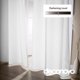 thumbnail image 3 of Cortinas Deconovo blancas puras cortas opacas con ojales para dormitorio, oscurecimiento térmico y aislamiento para sala de estar, 96 x 183 cm, 2 paneles, 3 of 8