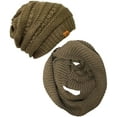 thumbnail image 1 of Winter Warm Knitted Infinity Scarf and Beanie Hat Set, 1 of 8