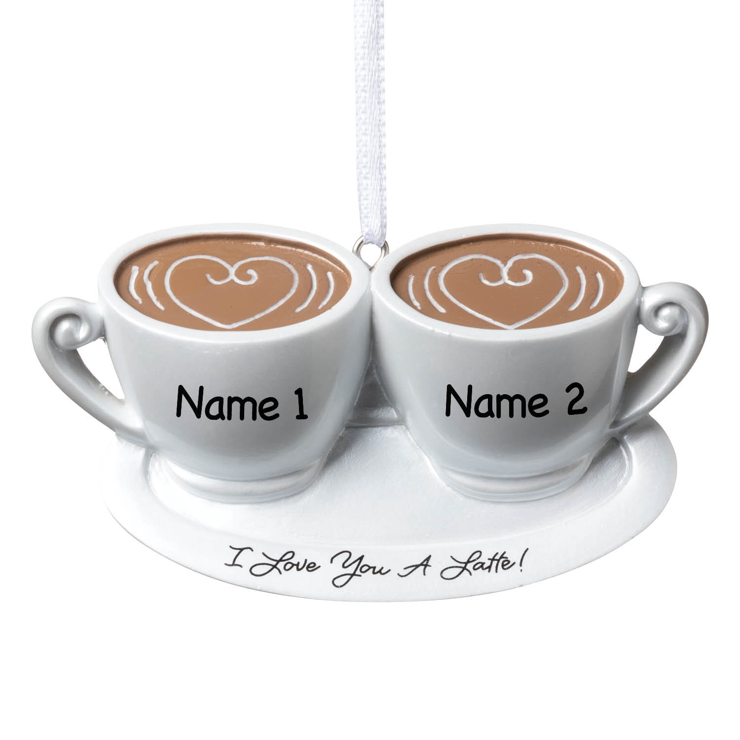 I Love You a Latte Personalized Ornament