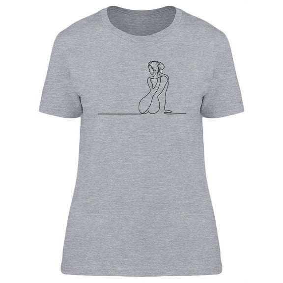 Woman Sitting Back T-Shirt Women -Image by Shutterstock, Female Medium
