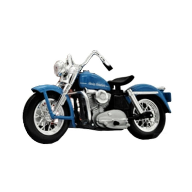Modelo de motocicleta a escala 1/18 Soledad Juguete coleccionable azul
