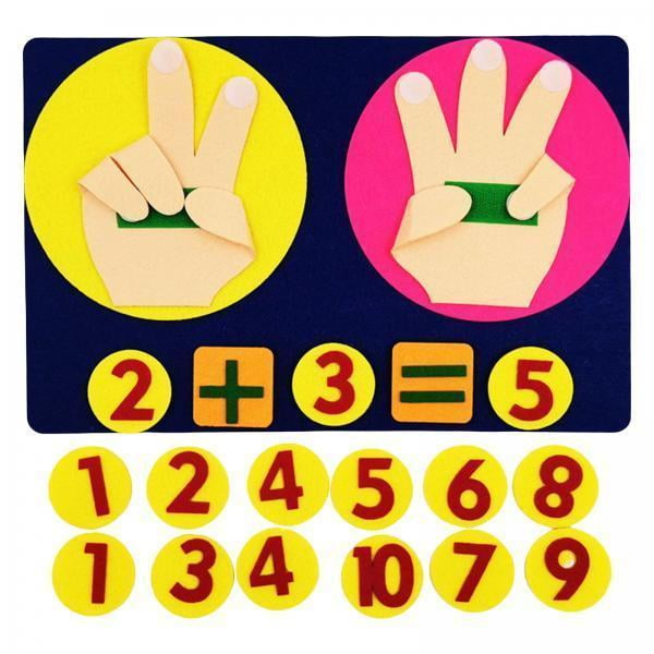 Juego de matemáticas educativo,Juguete para contar números con los dedos,juegos Montessori para niños,Material didáctico para niños Juguetes de educación temprana DIY,Juguete matemático
