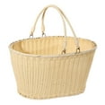 thumbnail image 1 of Cesta de picnic tejida de polipropileno para exteriores, organizador con asa, fácil de limpiar, decoración, marco de alambre de hierro, versátil para 35 cm x 27 cm x 17 cm, 1 of 8